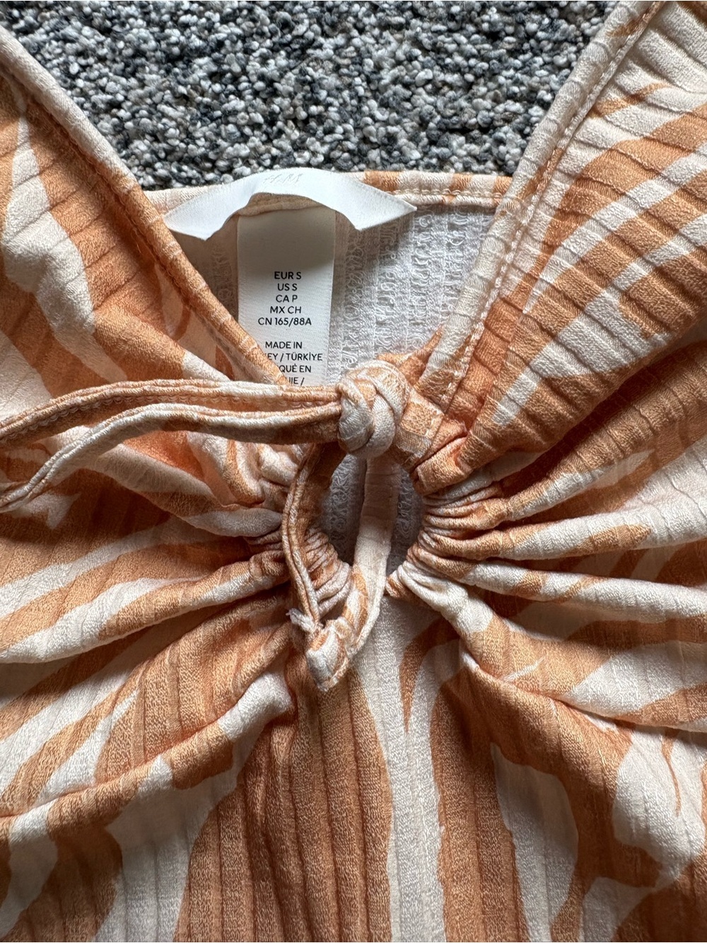 H&M Beige & White Zebra Print Slip Dress - Picture 3 of 4